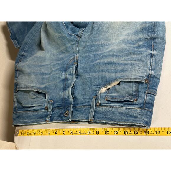 G-Star Raw Jeans Mens 32x32 3301 Straight Medium Wash Denim Stretch Button Fly - Picture 14 of 16